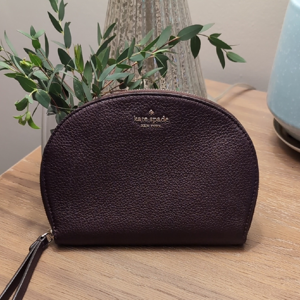 Kate Spade Dark Purple Leather Pouch